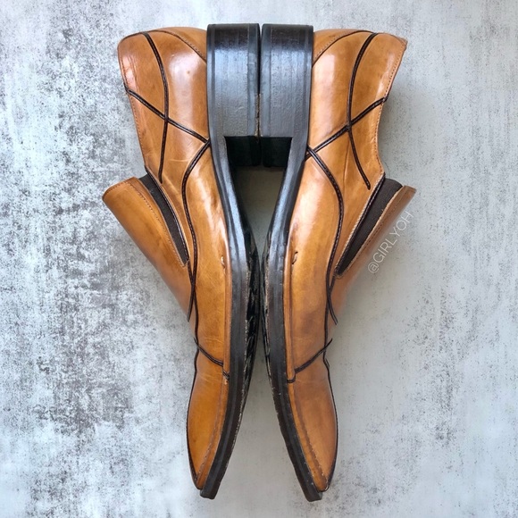 Jo Ghost Leather Square Toe Italian Loafers - Picture 6 of 9